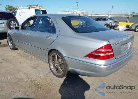 2002 Mercedes-Benz S 430 from USA, damaged, VIN WDBNG70J12A287380